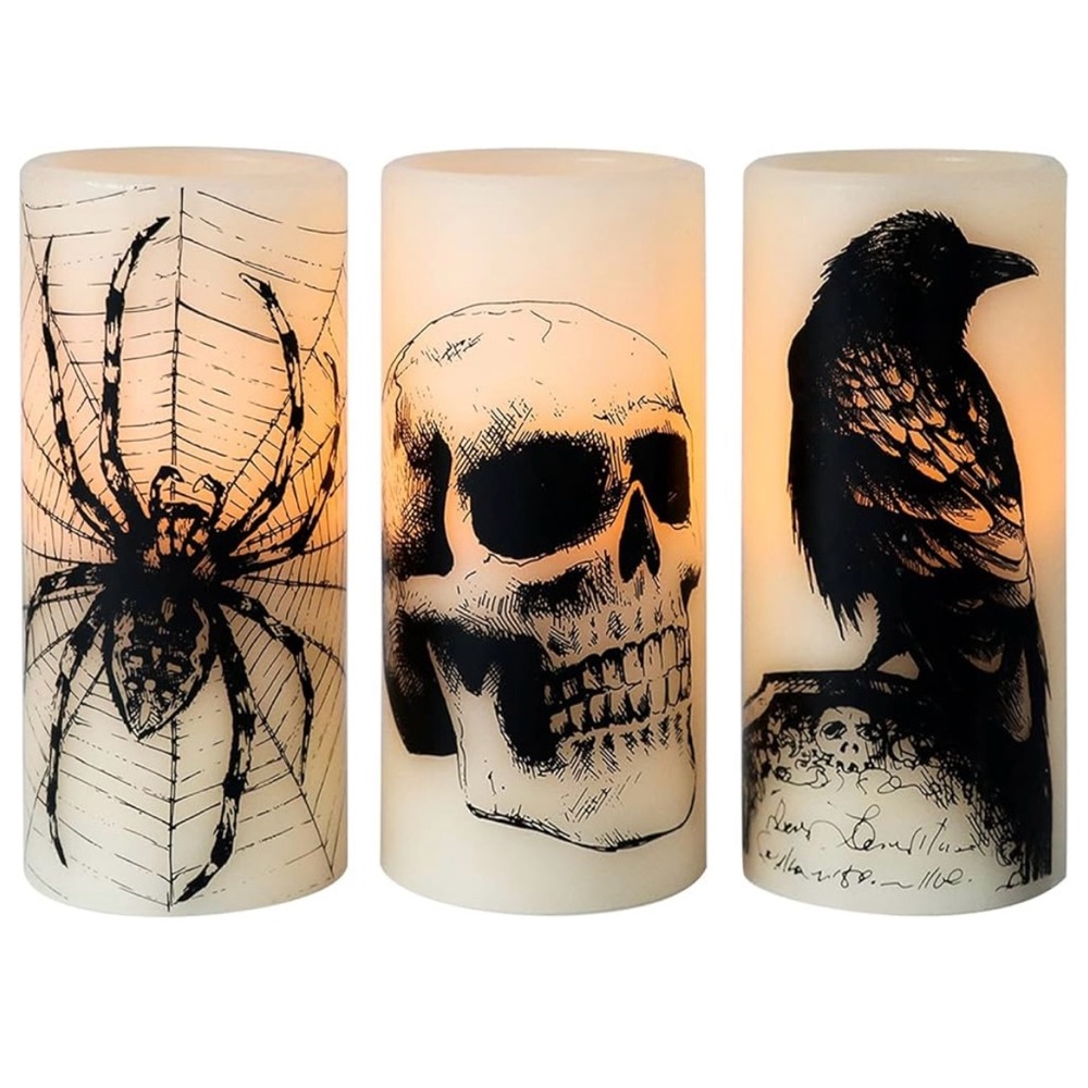 Set of 3 NWOT Flameless Halloween Candles